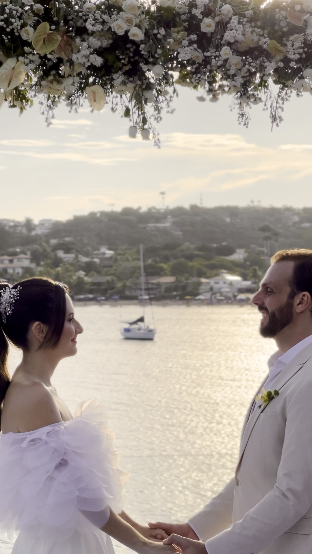Cerimônia de casamento · pôr do sol